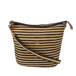 ERIC JAVITS Raffia Bucket Bag Wristlet